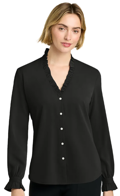 Brooks Brothers® Women’s Long Sleeve Ruffle Collar Blouse - BB18011
