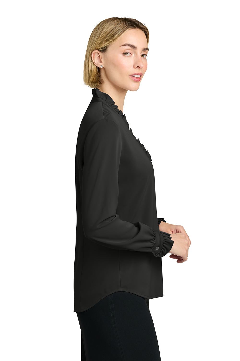 Brooks Brothers® Women’s Long Sleeve Ruffle Collar Blouse - BB18011