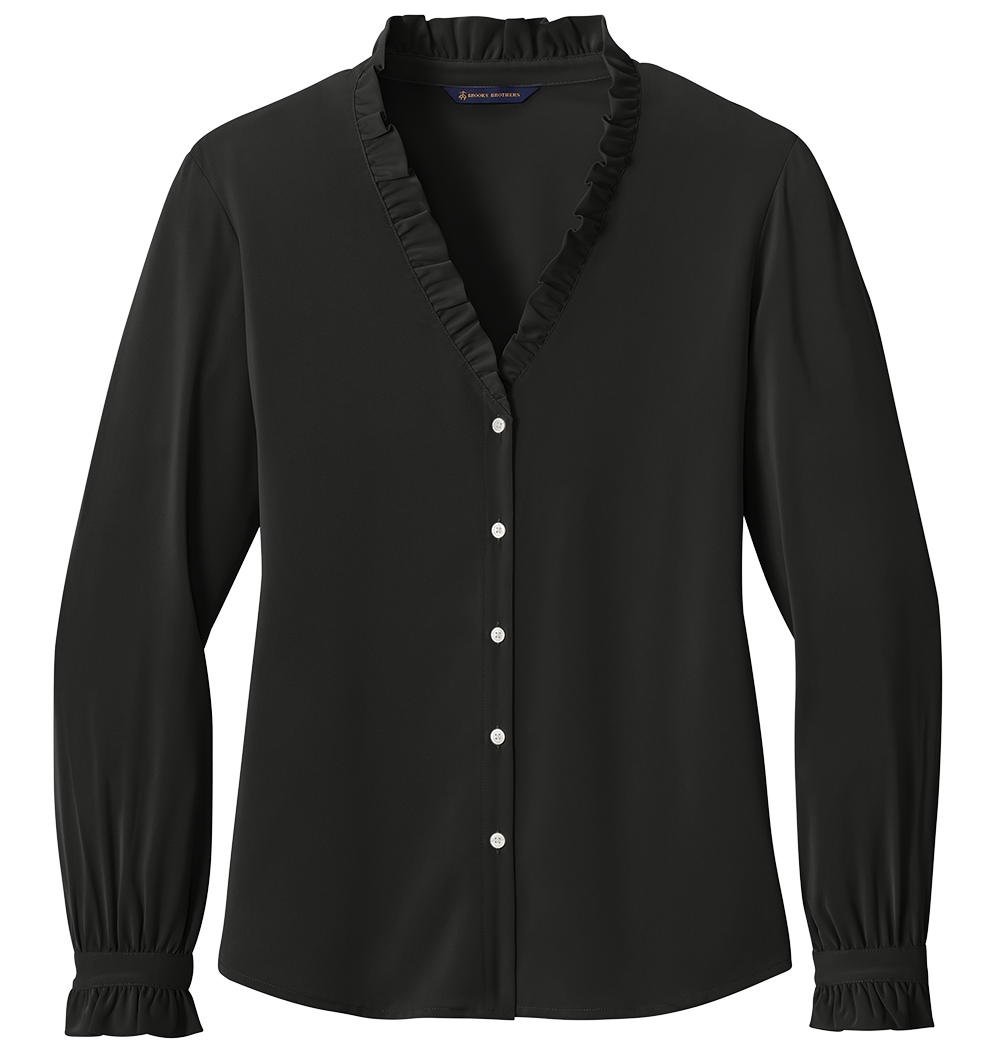 Brooks Brothers® Women’s Long Sleeve Ruffle Collar Blouse - BB18011