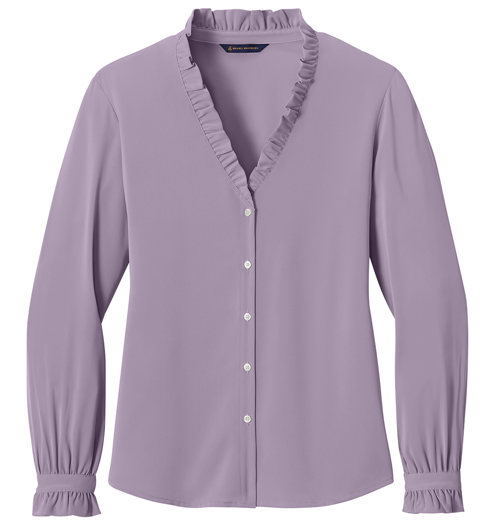 Brooks Brothers® Women’s Long Sleeve Ruffle Collar Blouse - BB18011