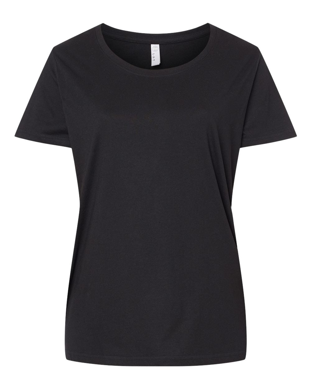 LAT - Women's Curvy Collection Fine Jersey Tee - 3816