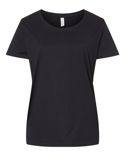 LAT - Women's Curvy Collection Fine Jersey Tee - 3816