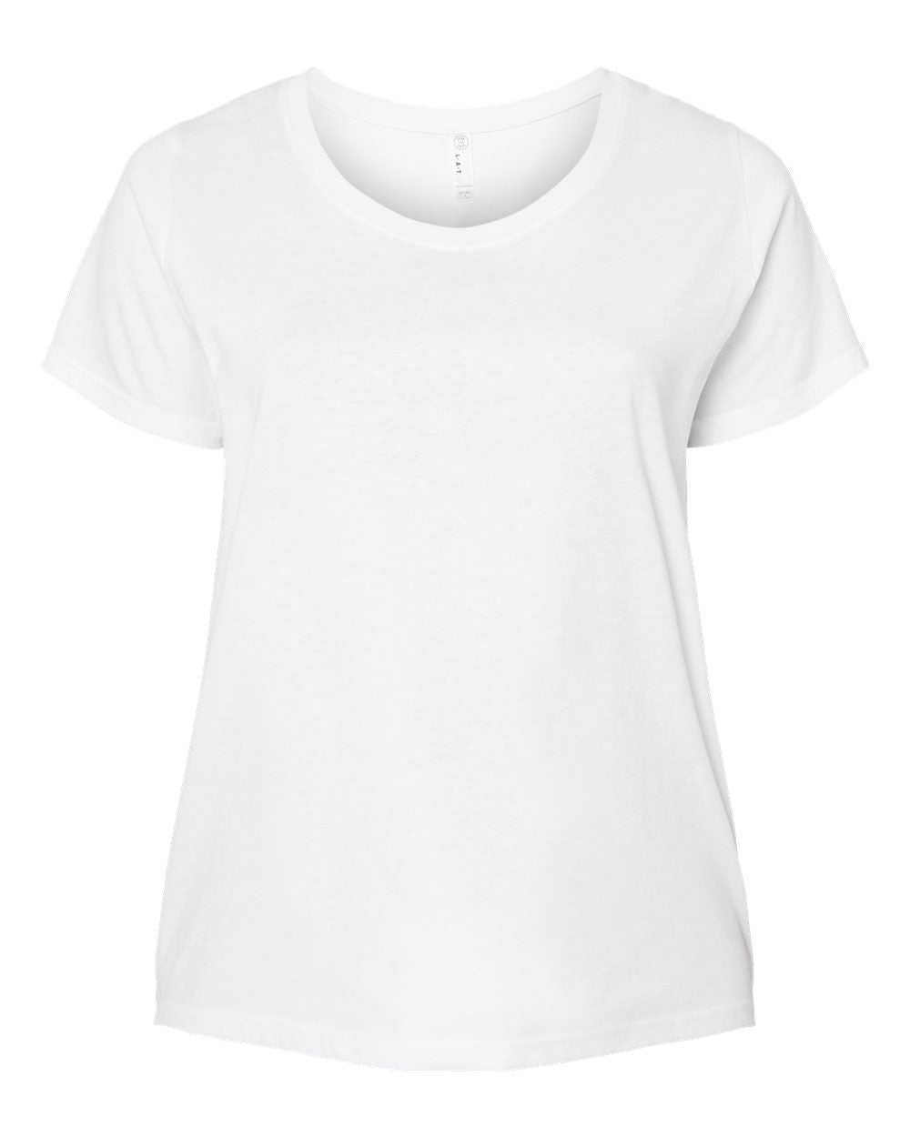 LAT - Women's Curvy Collection Fine Jersey Tee - 3816