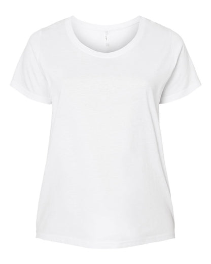 LAT - Women's Curvy Collection Fine Jersey Tee - 3816