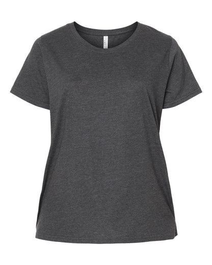 LAT - Women's Curvy Collection Fine Jersey Tee - 3816