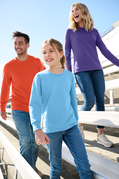 Port & Co™ Youth Long Sleeve Core Cotton Tee - PC54YLS