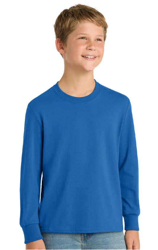 Port & Co™ Youth Long Sleeve Core Cotton Tee - PC54YLS