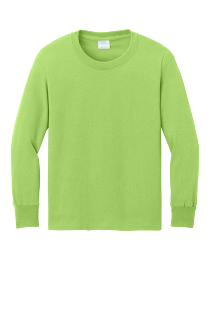 Port & Co™ Youth Long Sleeve Core Cotton Tee - PC54YLS