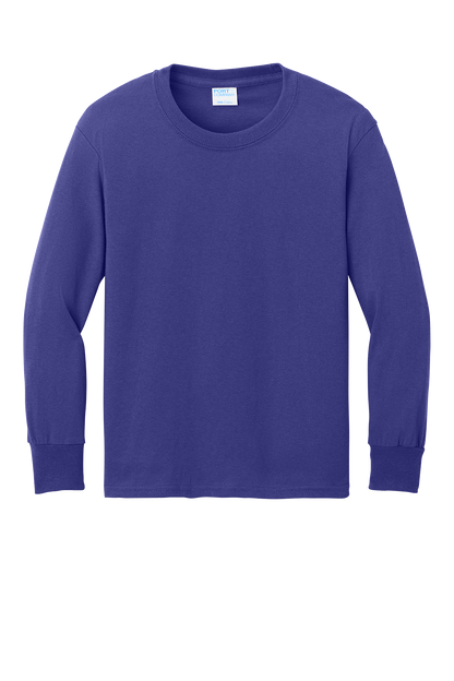 Port & Co™ Youth Long Sleeve Core Cotton Tee - PC54YLS