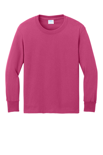 Port & Co™ Youth Long Sleeve Core Cotton Tee - PC54YLS